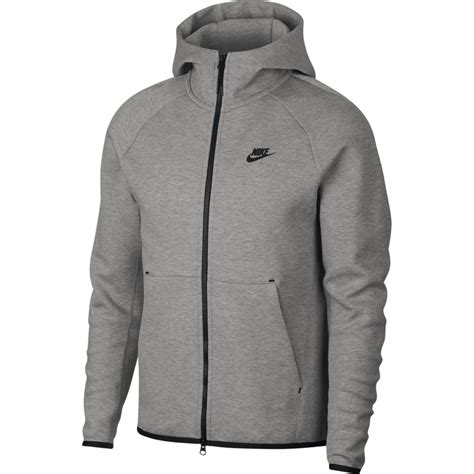 nike tech fleece hoodie full zip grijs zwart|nike tech full zip up.